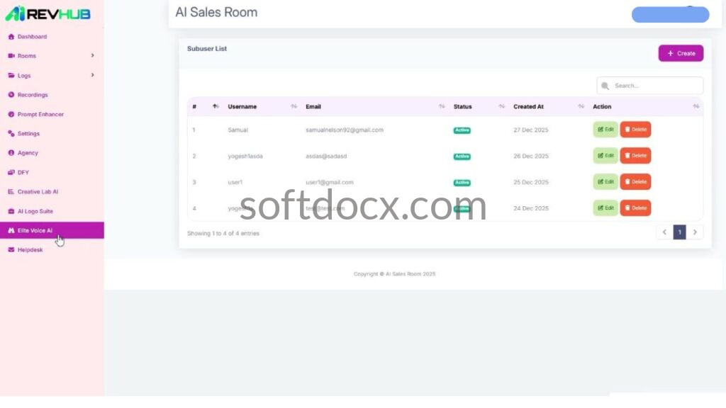 A watermarked screenshot of the AI RevHub dashboard showing step 3 working process