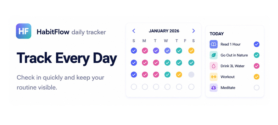 HabitFlow daily tracker